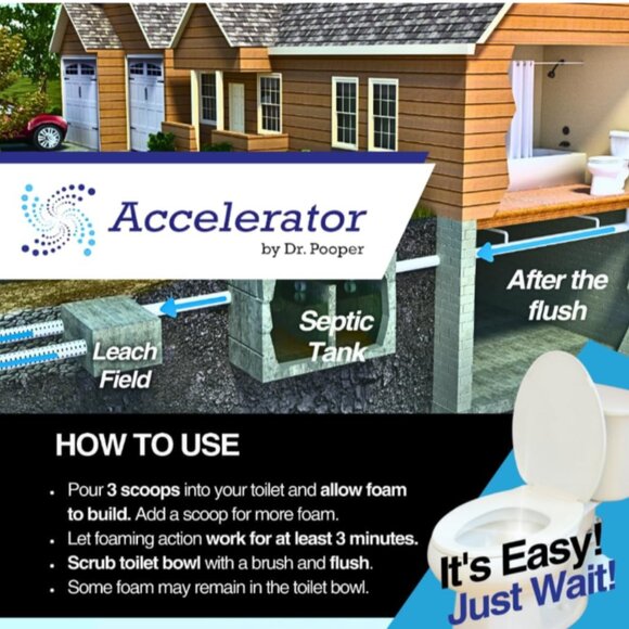 Accelerator by Dr. Pooper® Toilet Bowl & Septic Cleaner 16‎ Treatments - Picture 6 of 7